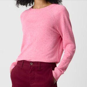 NEW NWT J. Crew Factory Wool-blend boyfriend sweater Color: Hthr Vivid Rose